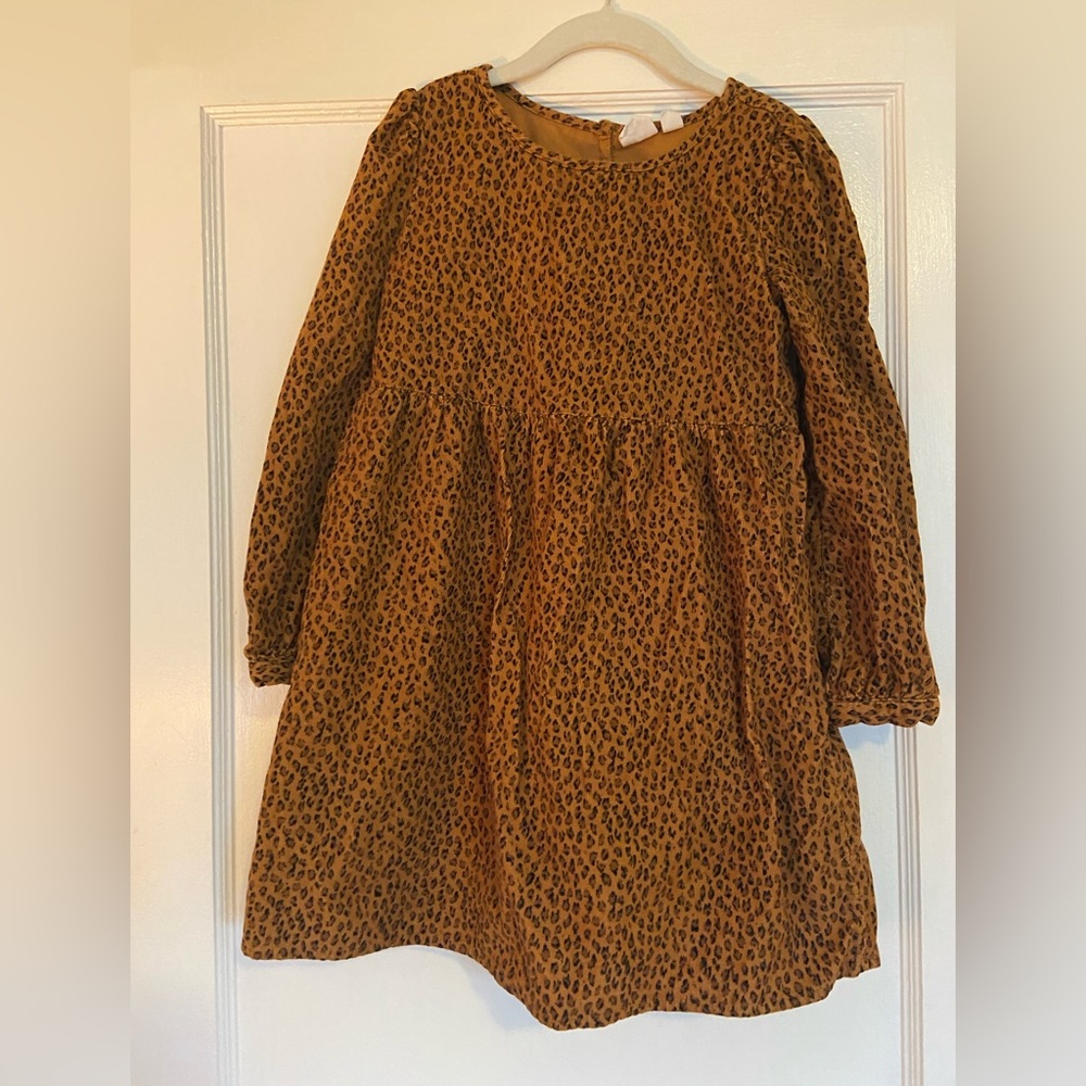 Cheetah/leopard corduroy dress, the GAP, size 6-7